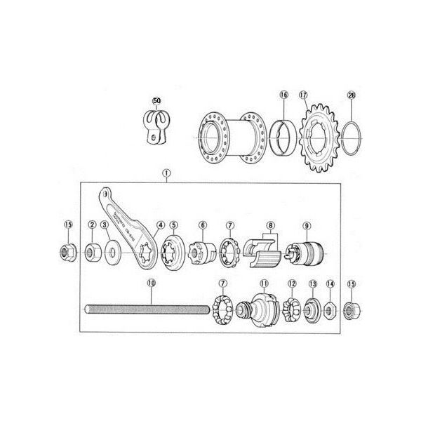 Shimano Bremsesko til nav CB-E110