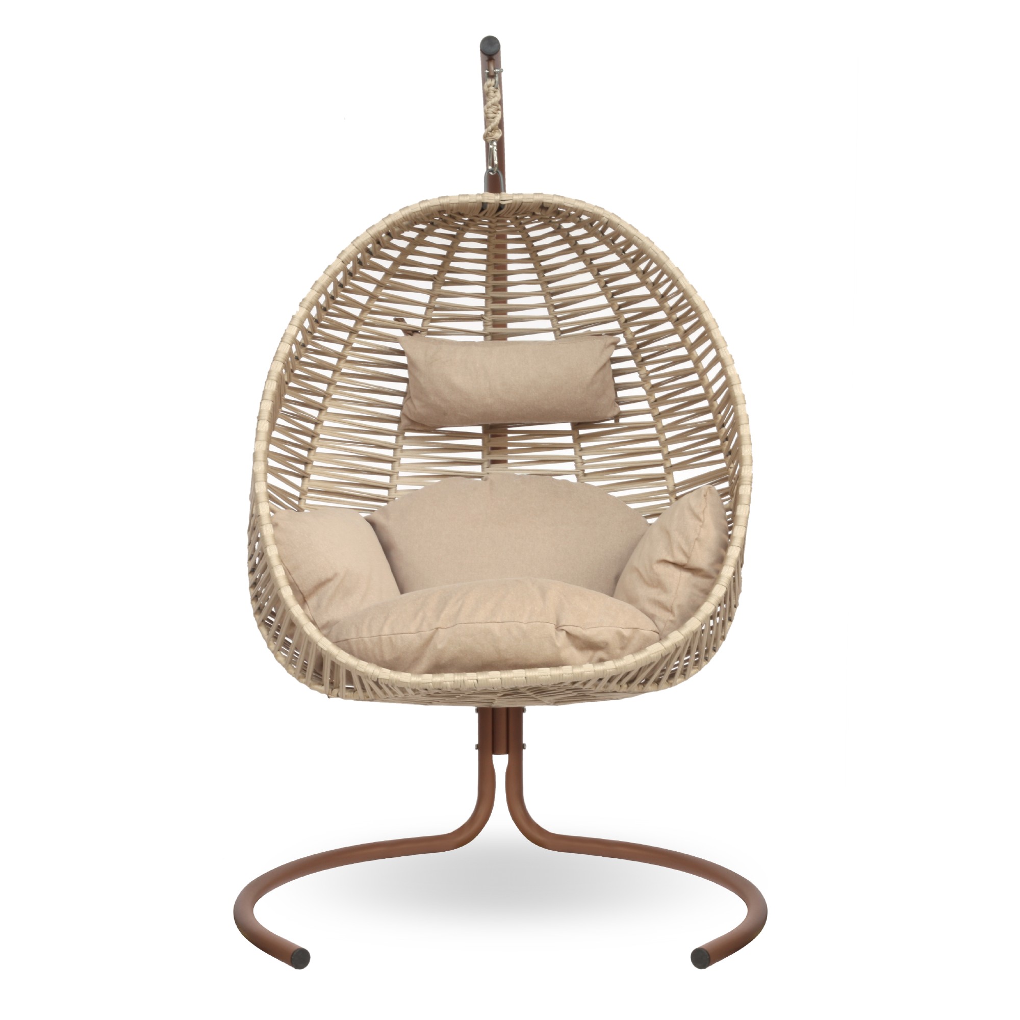 Freischaukler 'Alexis'  mit Polstern, beige, H 200 cm, B 115 cm, T 120 cm günstig bestellen