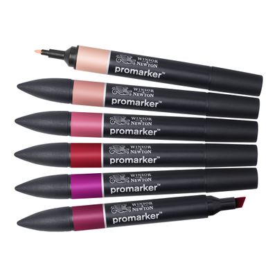 ProMarker - 6 Marqueurs double pointe - tons rouges