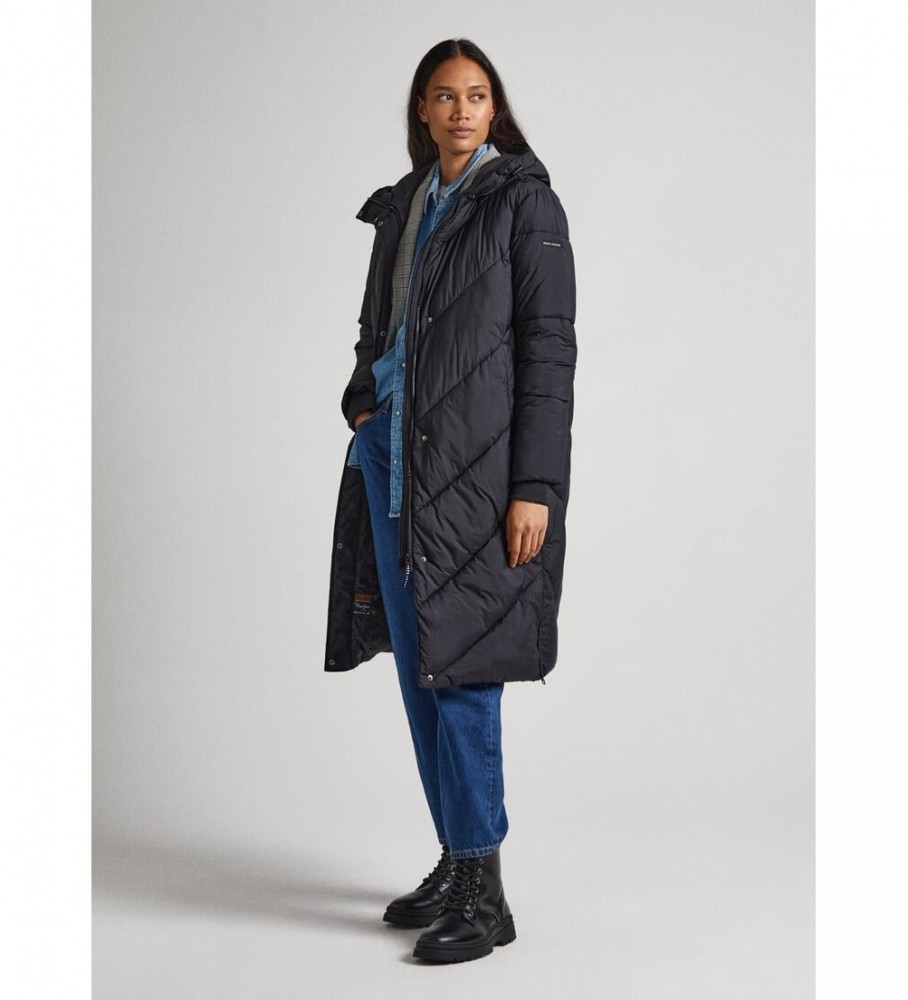 Jaqueta acolchoada de plumas Pepe Jeans Mia, preta