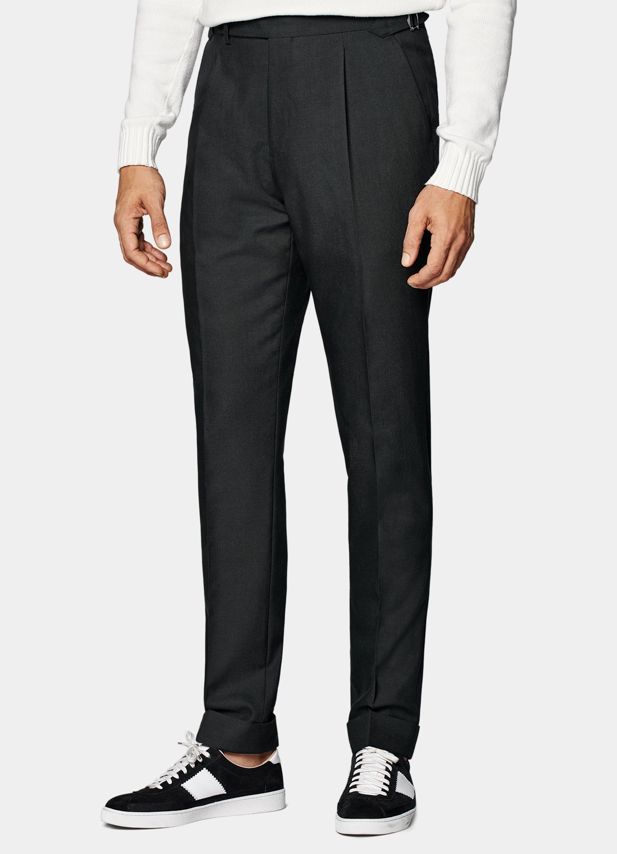 Pantalon Slim Leg Tapered vert foncé