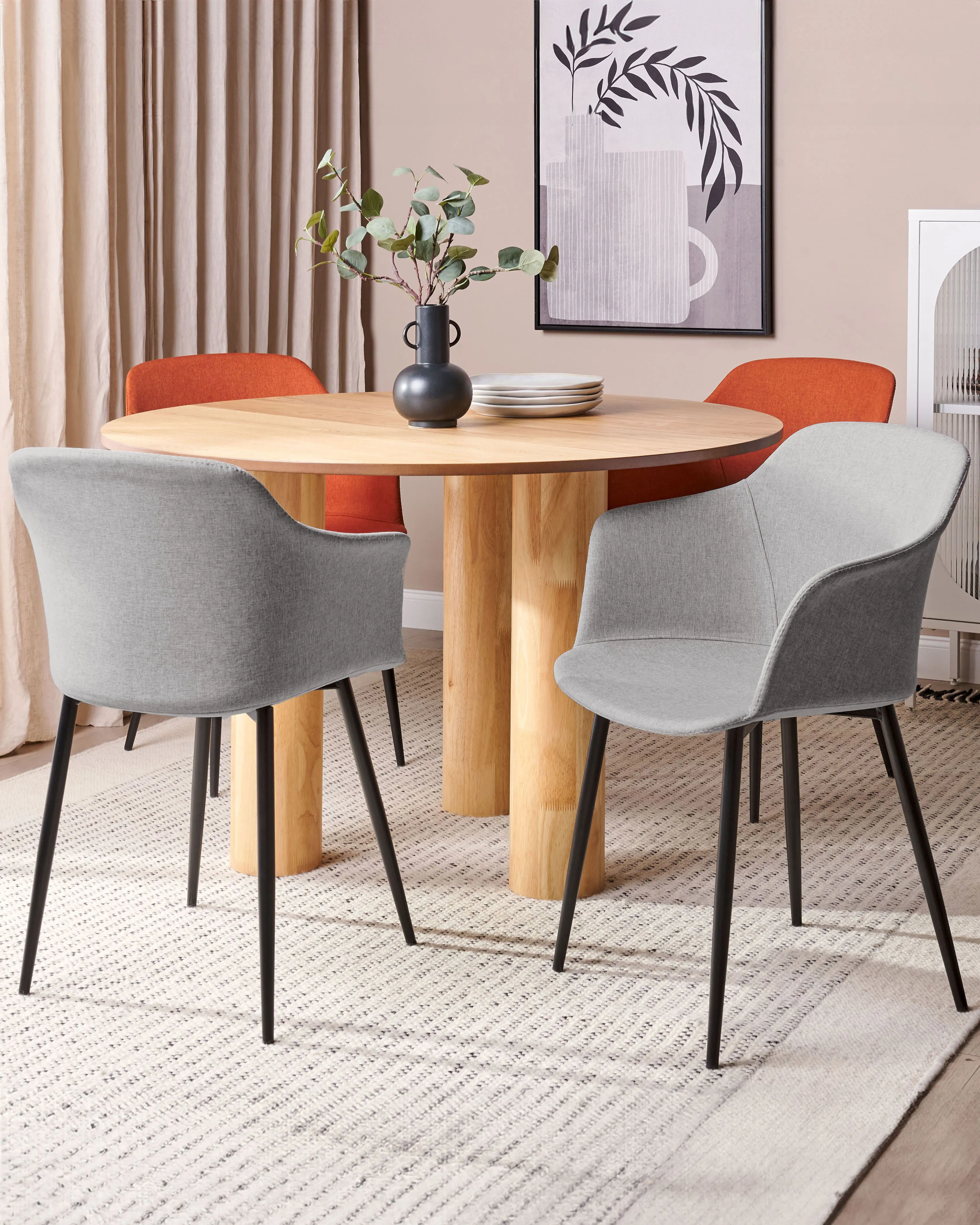Set van 2 eetkamerstoelen ELIM Lichtgrijs