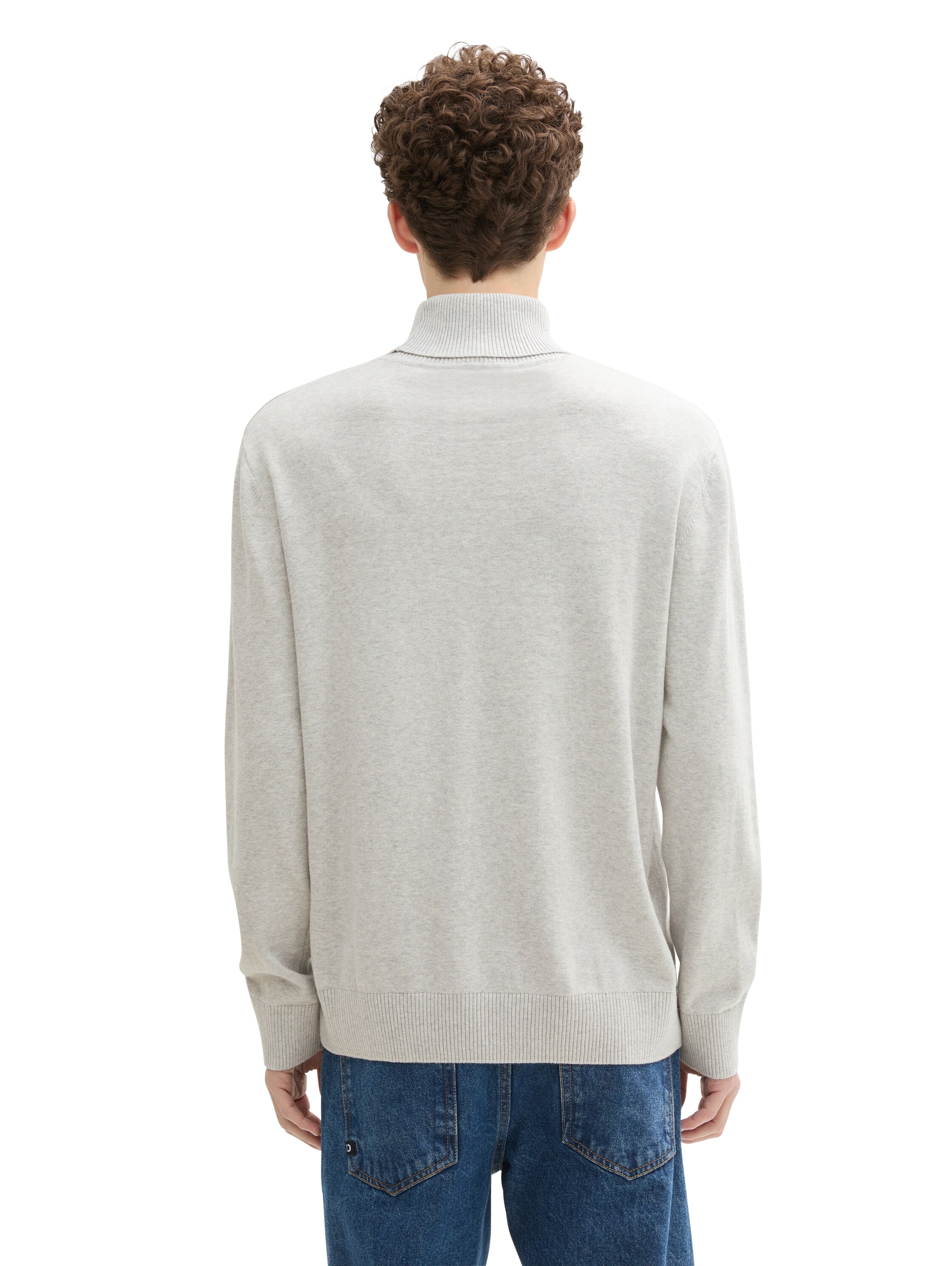 TOM TAILOR Denim Rollkragenpullover , mit Logo Stickerei