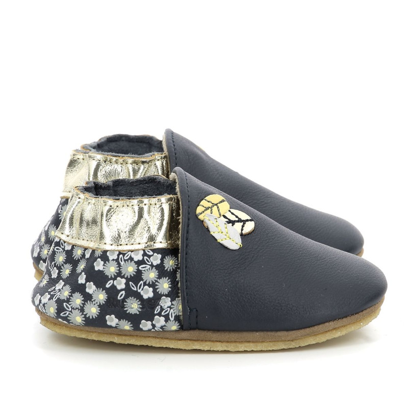 Robeez Robeez Chaussons Crêpe Leaf Season Marine