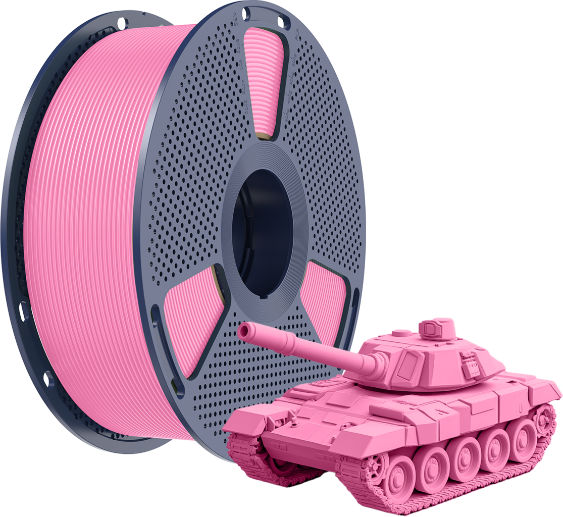 SUNLU  High-Speed PLA+ Pink, 1,75 mm / 1000 g    Robustes PLA für Druckgeschwindigkeiten von bis zu 600 mm/s in Pink