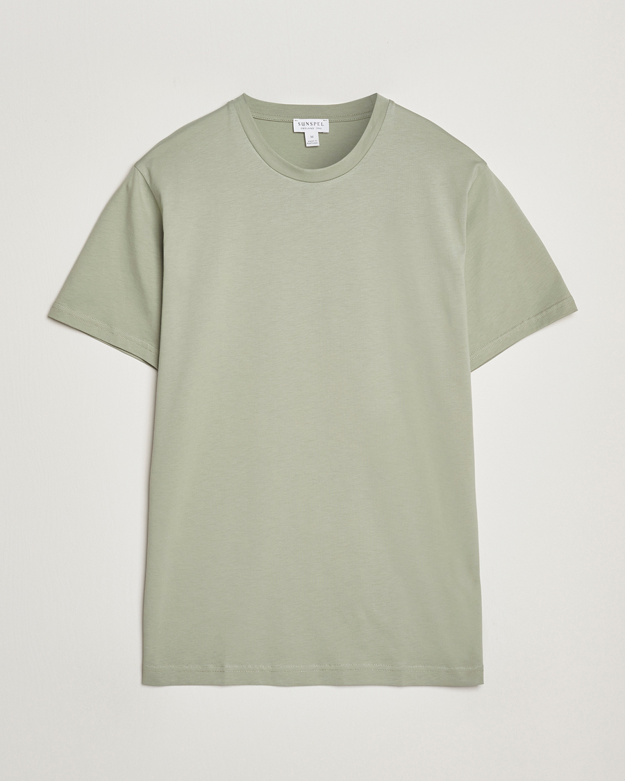 Sunspel Riviera Midweight T-Shirt Pastel Green