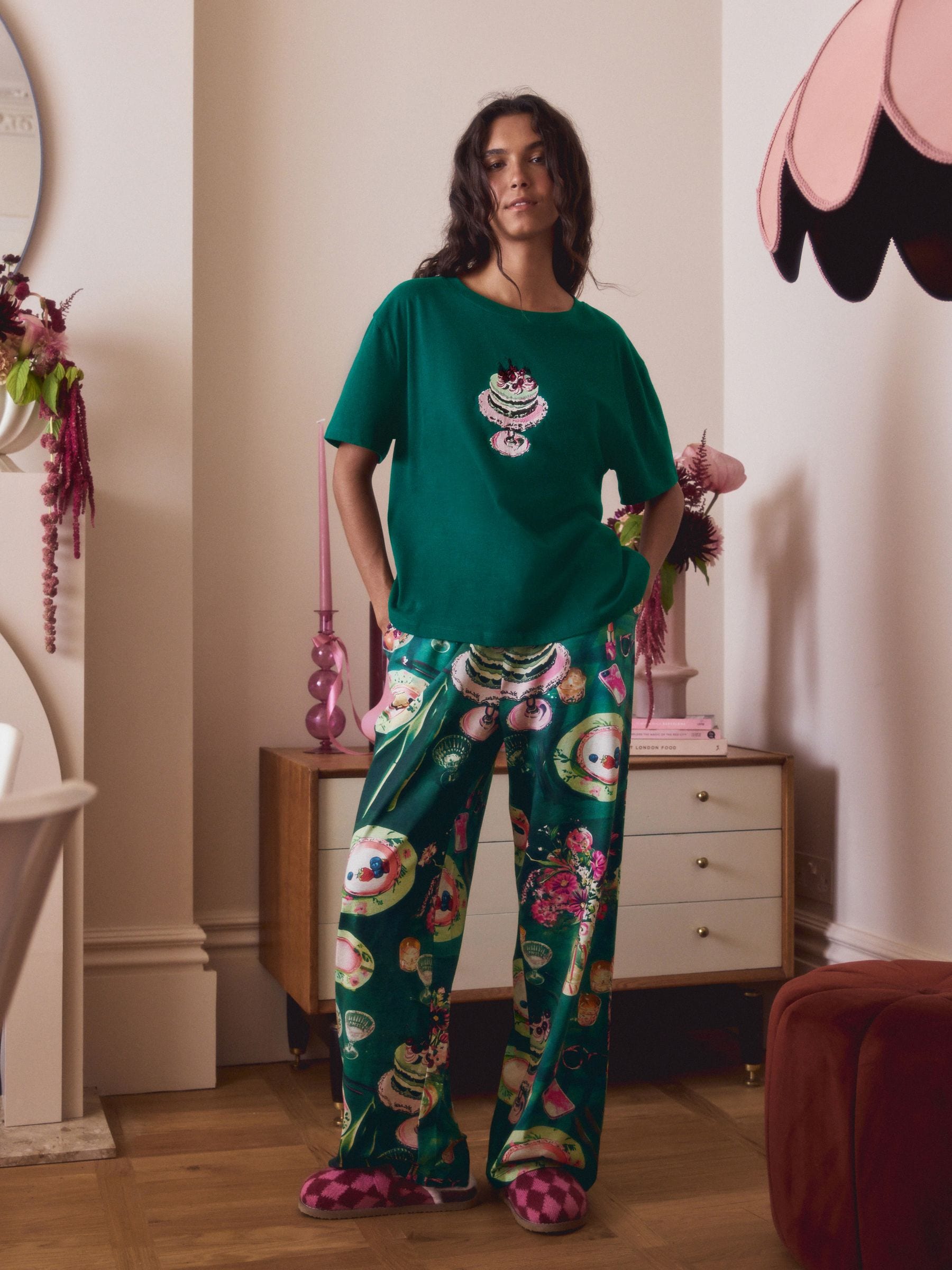 Groene Cake - Pyjama met korte mouwen
