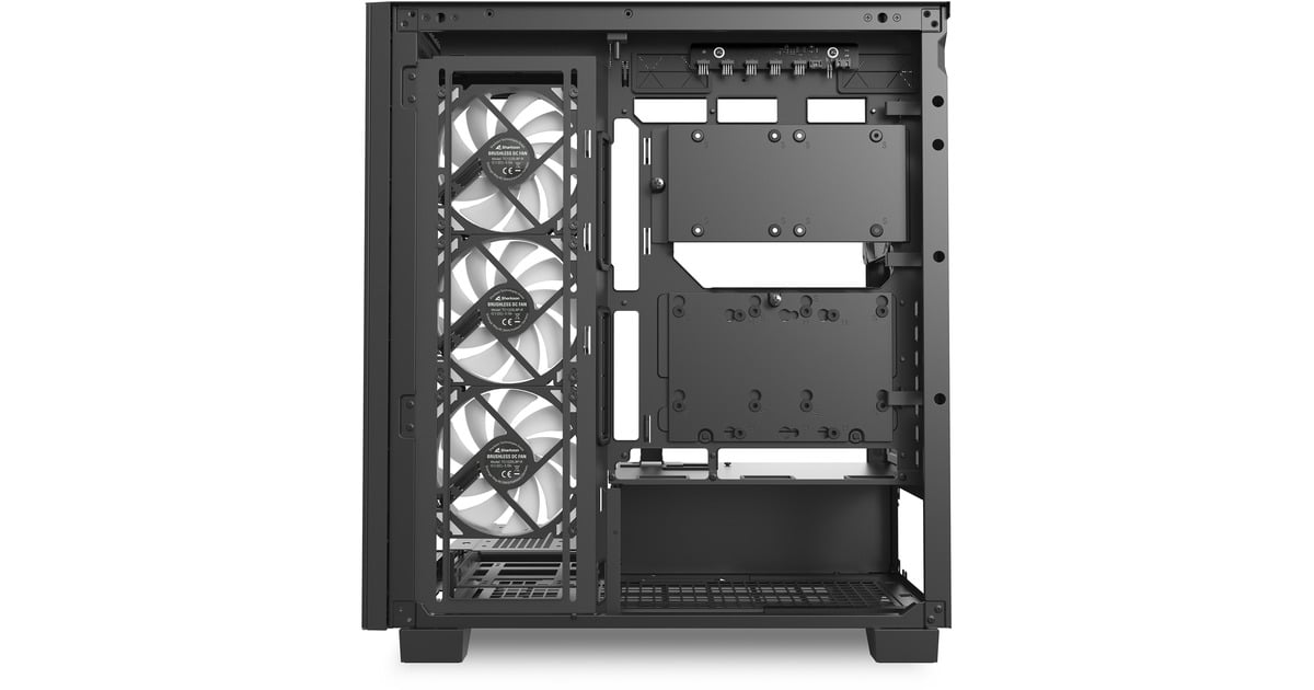 SharkoonELITE SHARK CA500 midi tower behuizing  (Zwart | 2x USB-A | 1x USB-C | RGB | Tempered Glass)