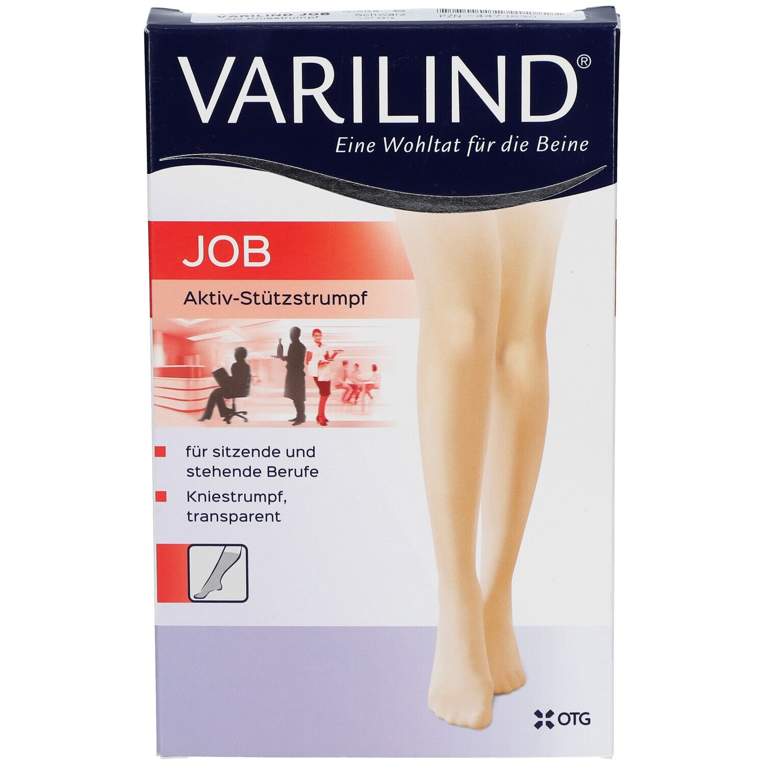 VARILIND® Job Kniestrümpfe 100 DEN schwarz Gr. S (37,5-40)