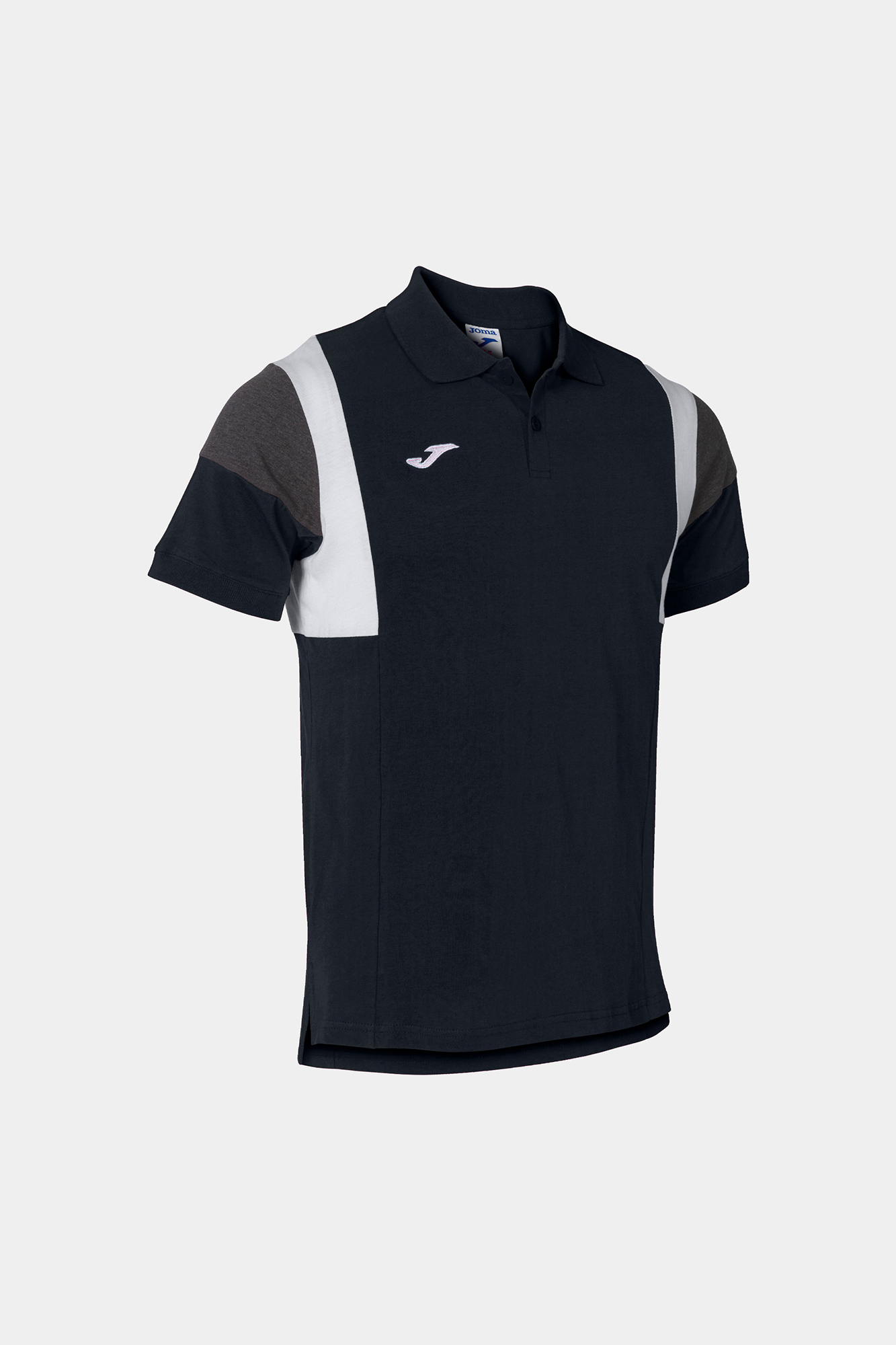 Camisa polo preta de manga curta Comfort