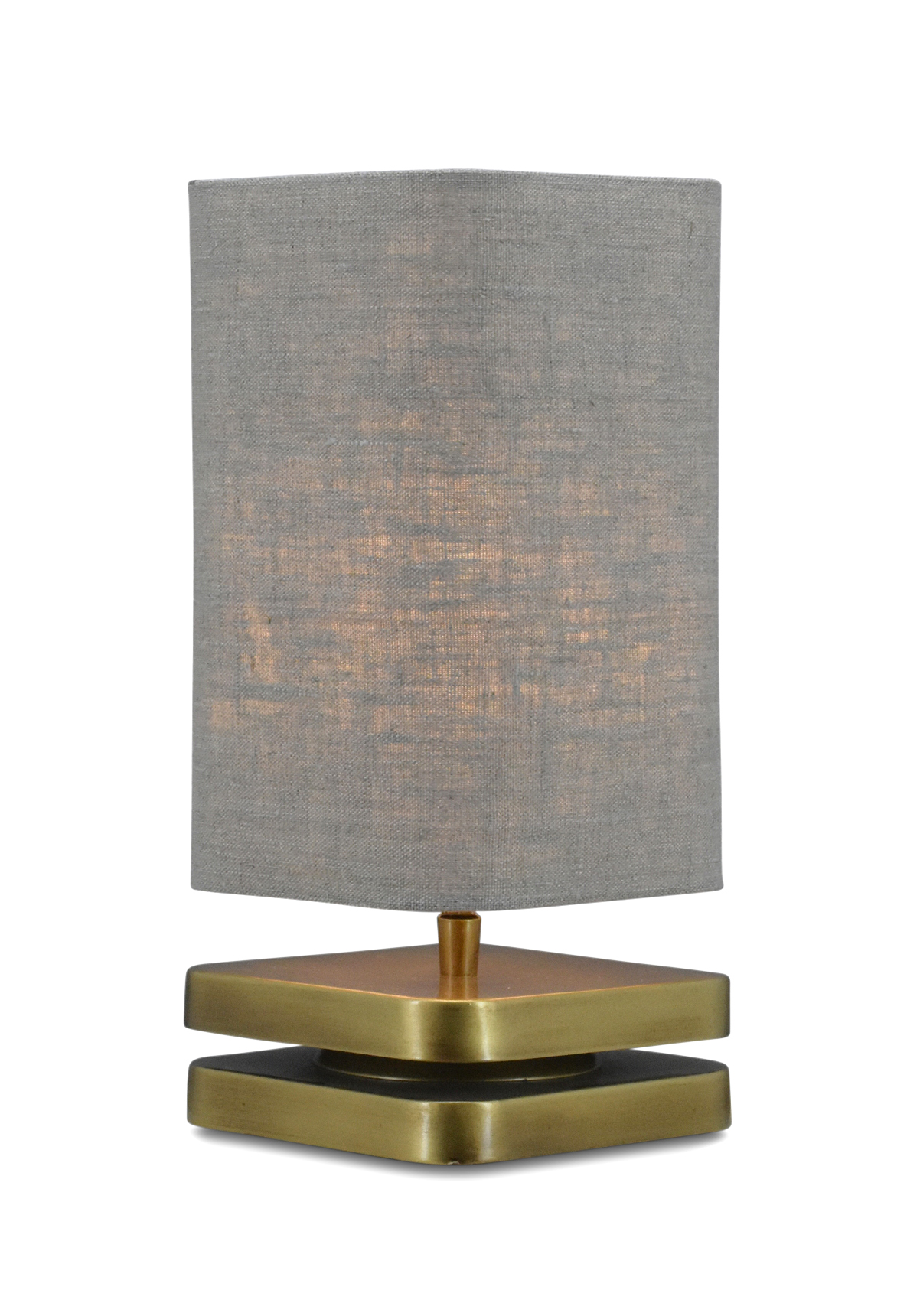Tafellamp Rimini small brons + kap Linnen naturel