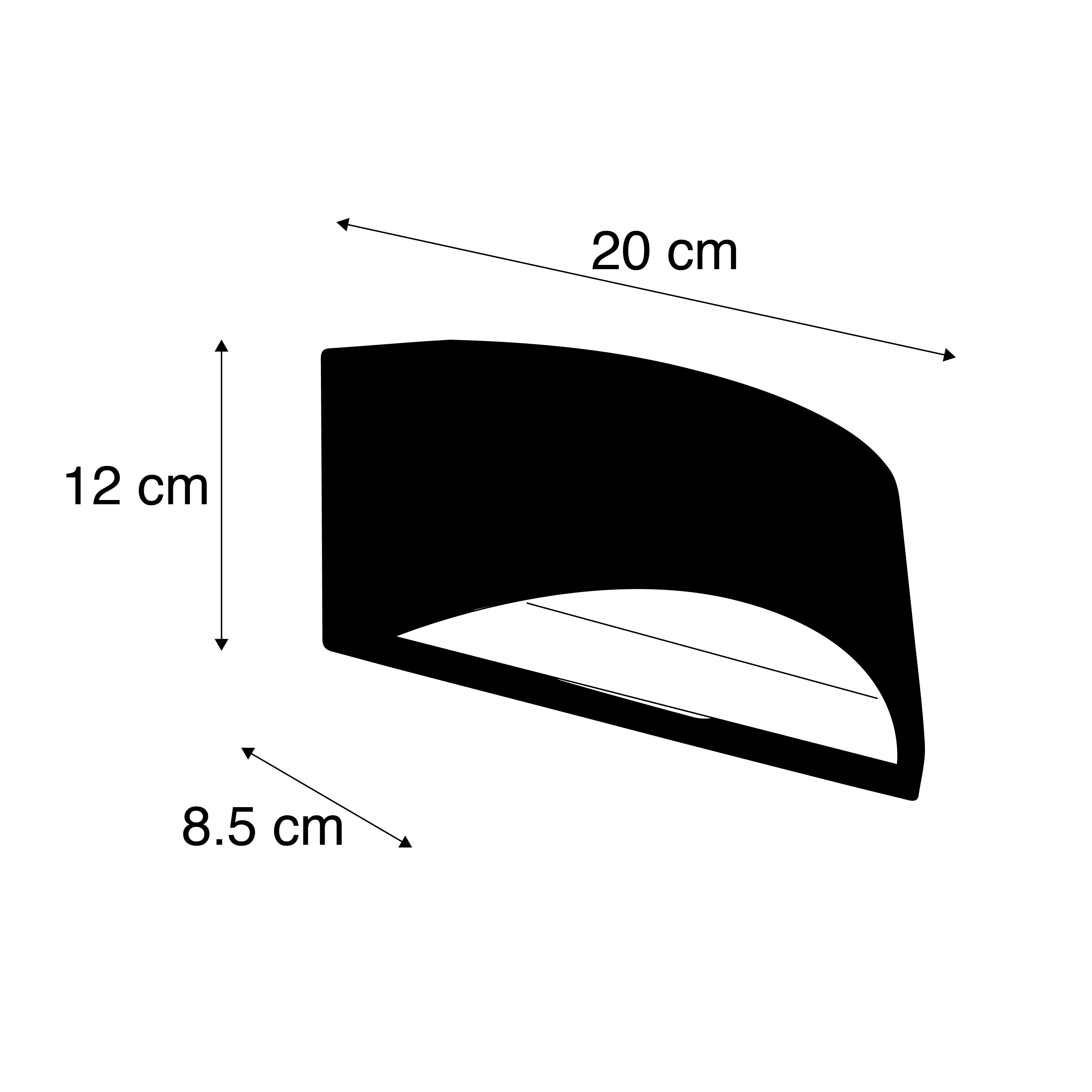 Moderne wandlamp wit 20cm met lichteffect - Tum