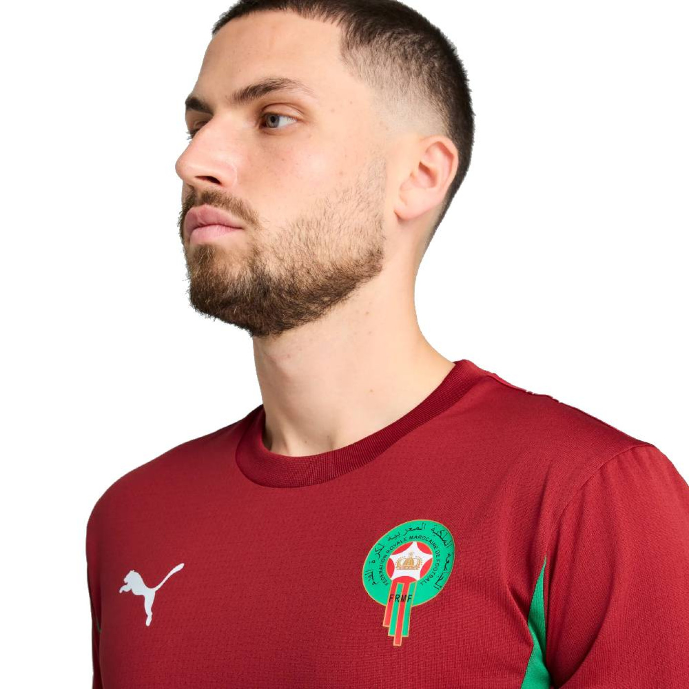 PUMA Marokko Pre-Match Trainingsshirt 2024-2026 Rood Groen