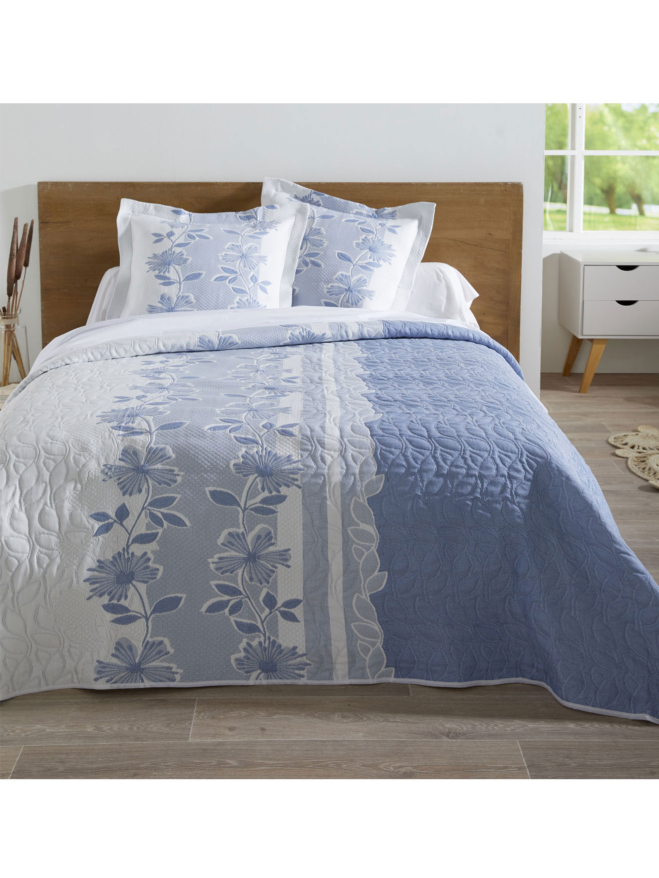 Housse d'oreiller jacquard matelassé
