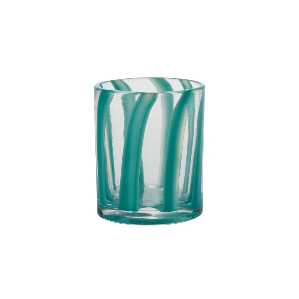 Bahne Interior  Tumbler glas med striber - turkis