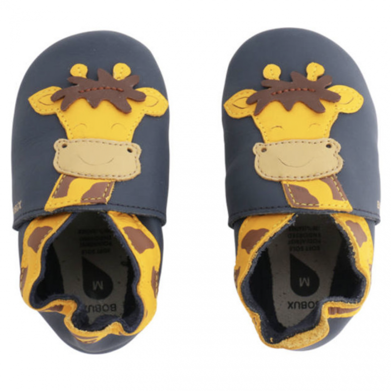Bobux Bobux chaussons girafe jaune bleu