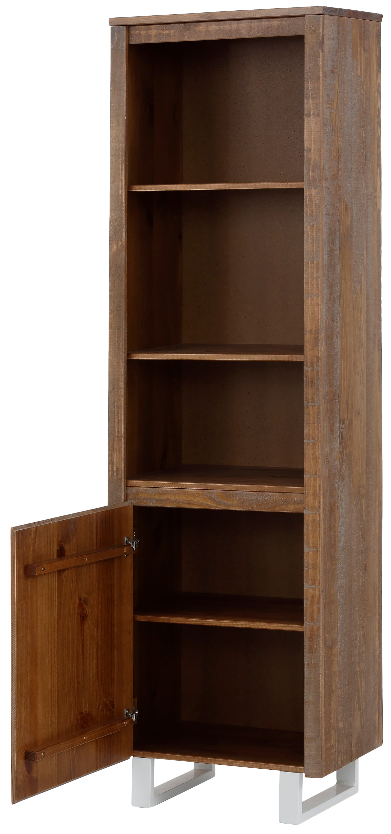 Home affaire Bücherregal »Lagos« aus schönem massivem Kiefernholz, grifflos, Breite 55 cm