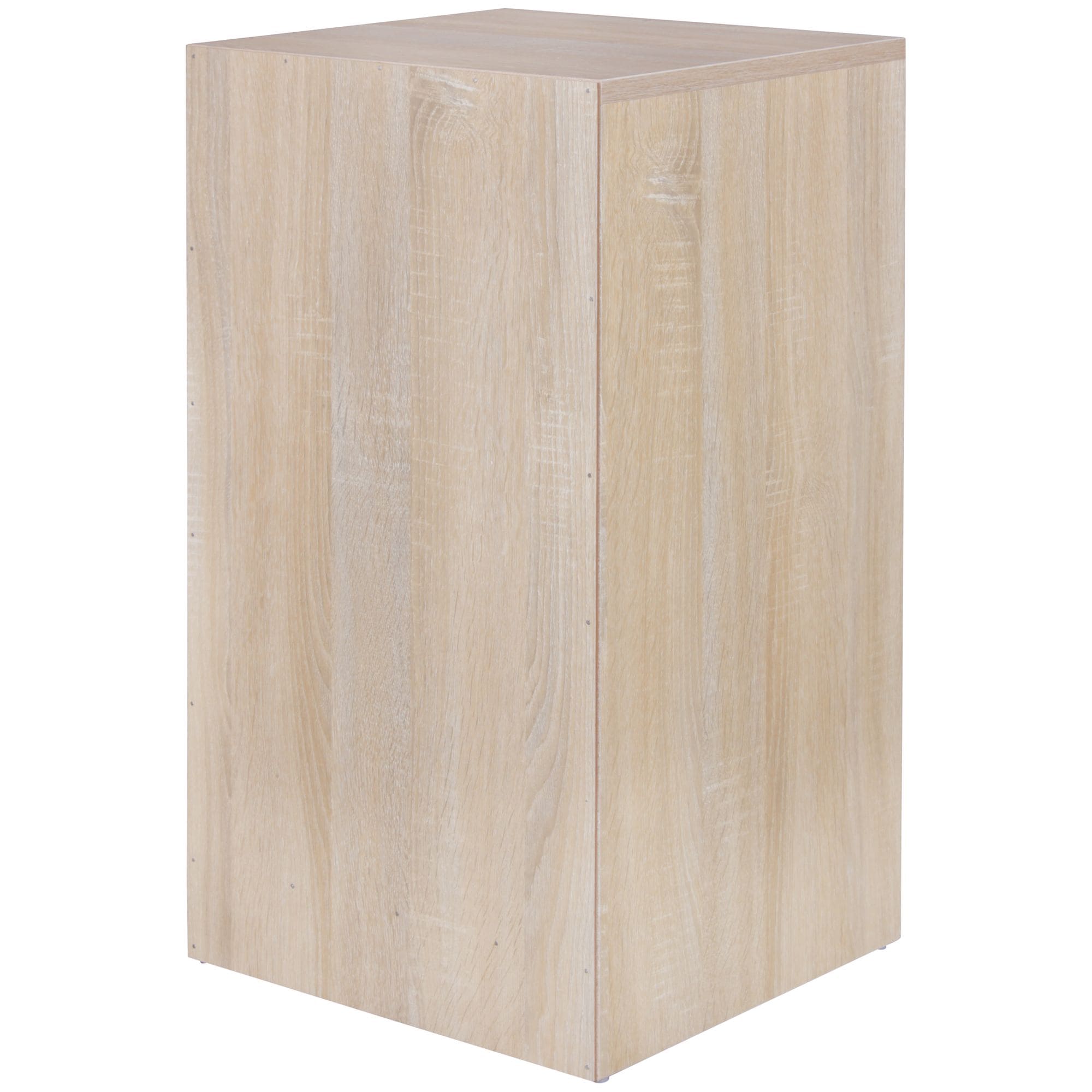 KADIMA DESIGN Moderner Nachtschrank: Holz, 3 Schubladen, in Schwarz/Weiß/Sonoma, melaminharzbeschichtet
