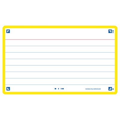 Oxford FLASH 2.0 - Pack de 32 cartes - A7 - ligné - jaune