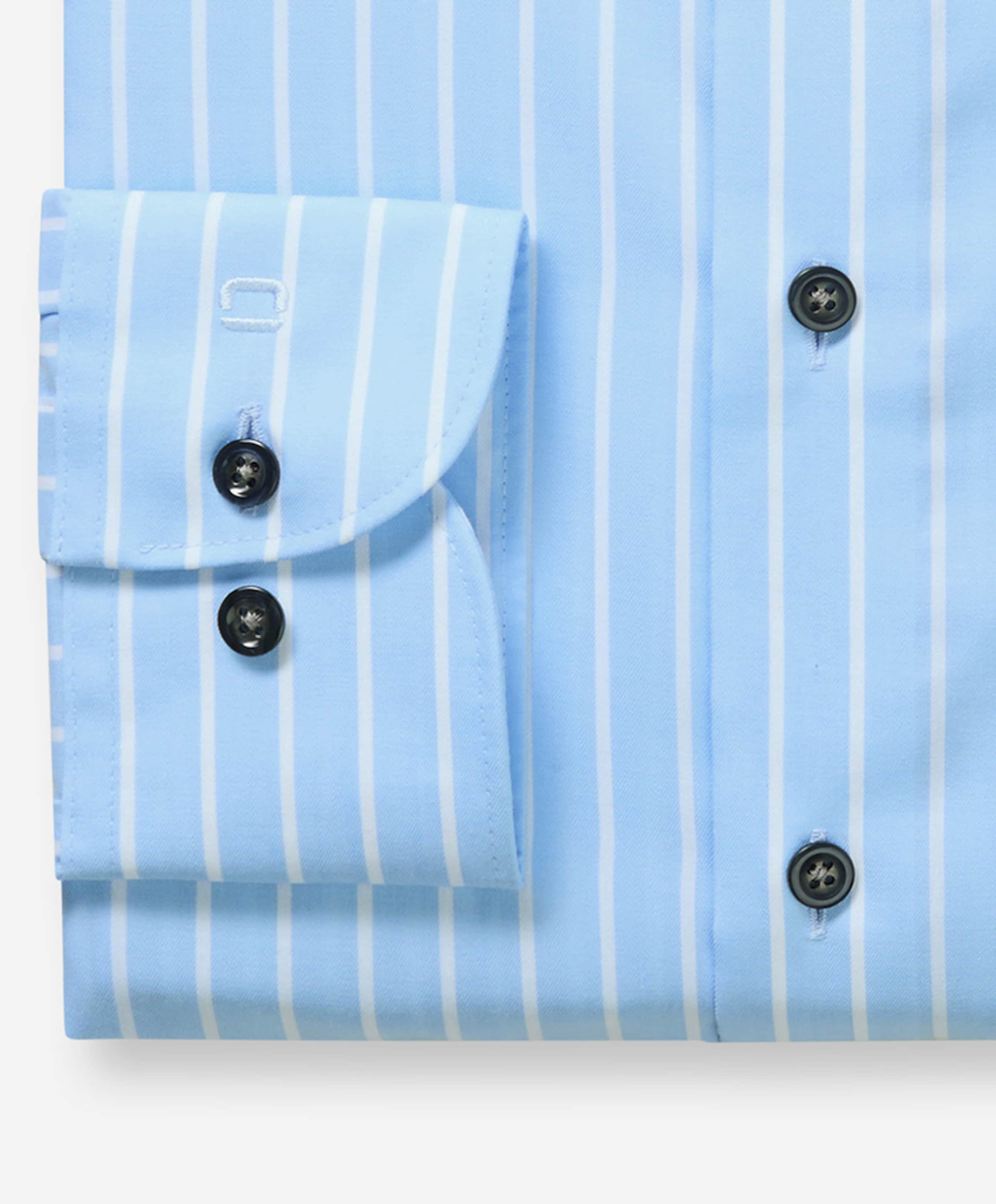 Olymp Modern fit Luxor Heren overhemd lange mouw blauw