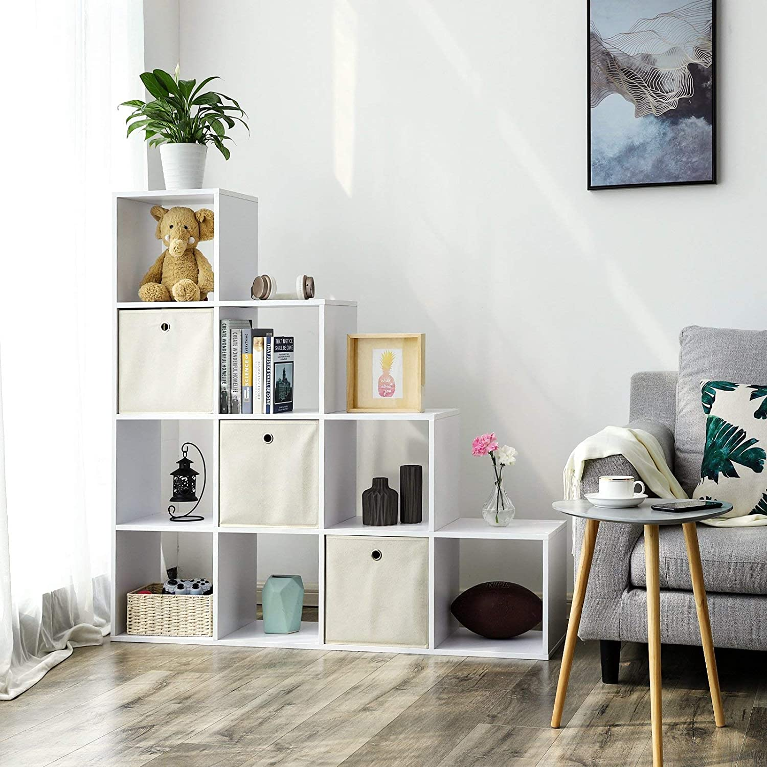 Boekenkast met 10 kubussen - Indusign Bruin
