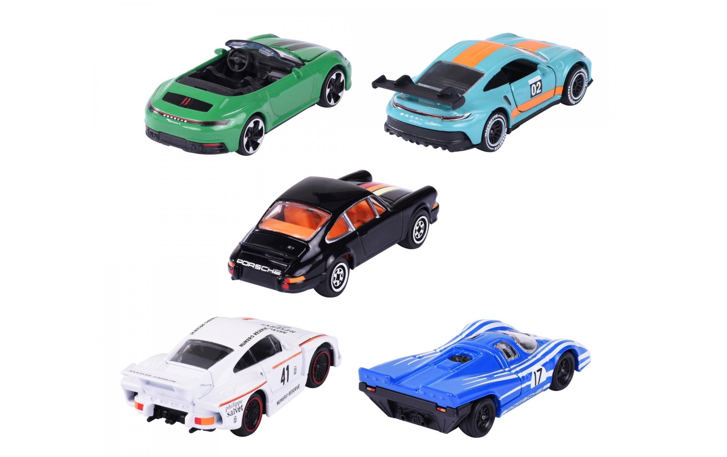 Action Cars Porsche Motorsport 5 Pieces GiftpackModellautos mit zwei exklusiven Porsche-Modellen