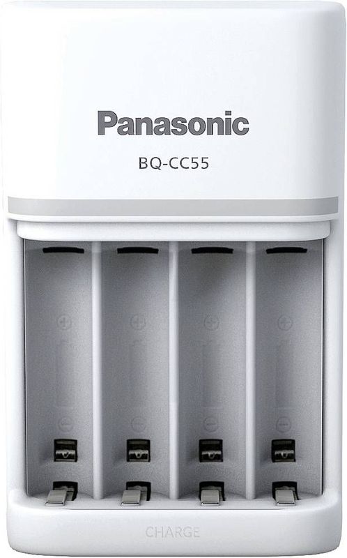 Panasonic Eneloop Smart en Snelle Oplader (BQ-CC55E) - wit