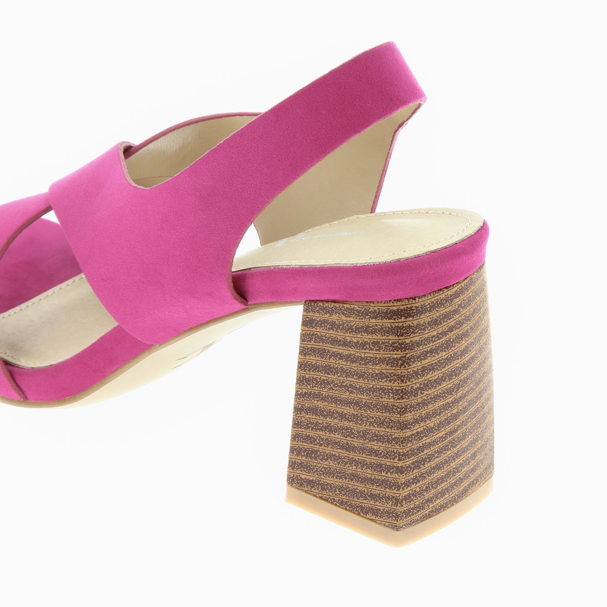 Sandales à talon, Compensées-Sandales Dakota fuchsia à brides croisées et talon haut