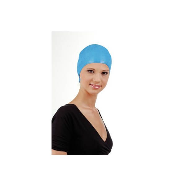 Bonnet mèches en caoutchouc bleu Sibel