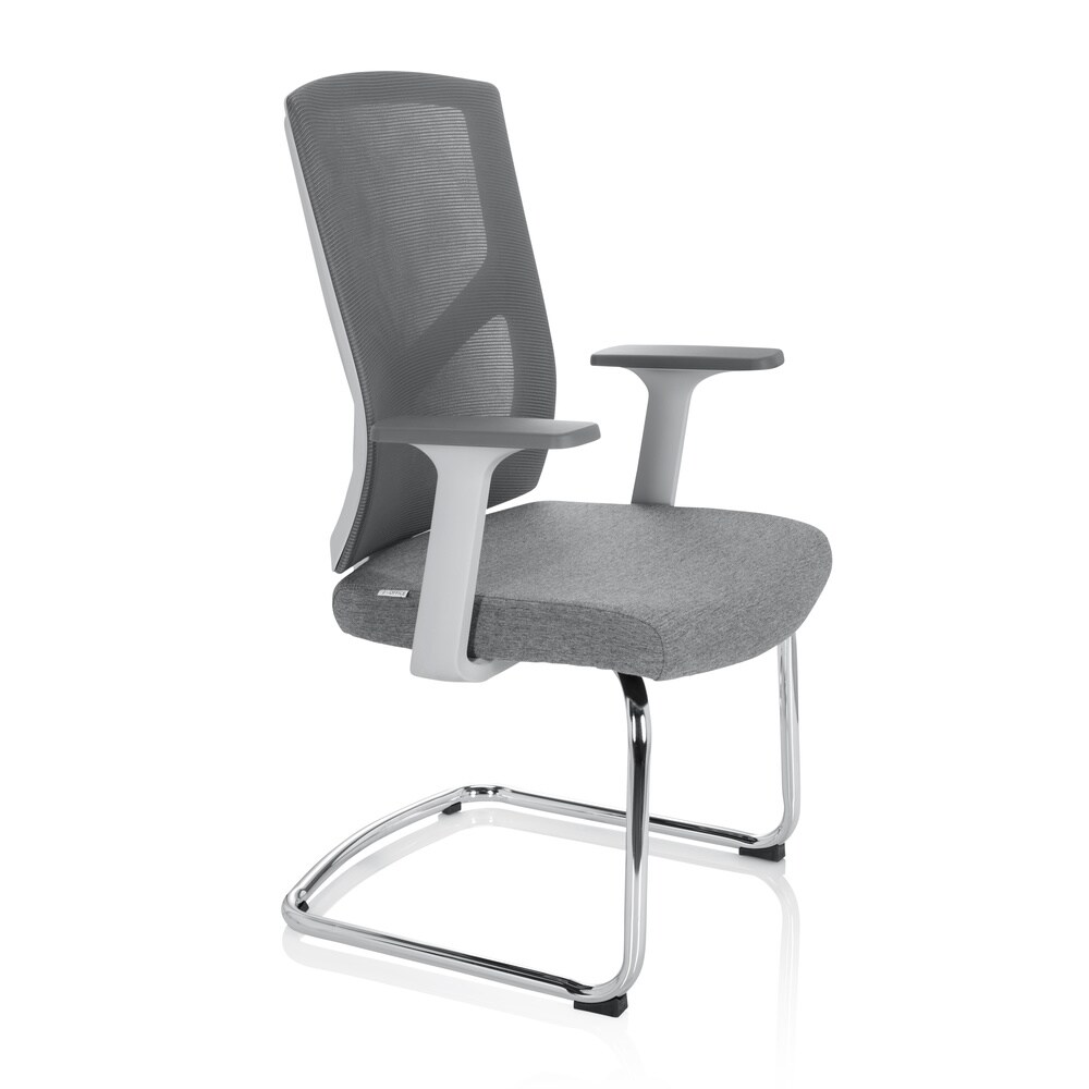 Freischwinger BRETON V W Stoff/Netzstoff mit Armlehnen hjh OFFICE