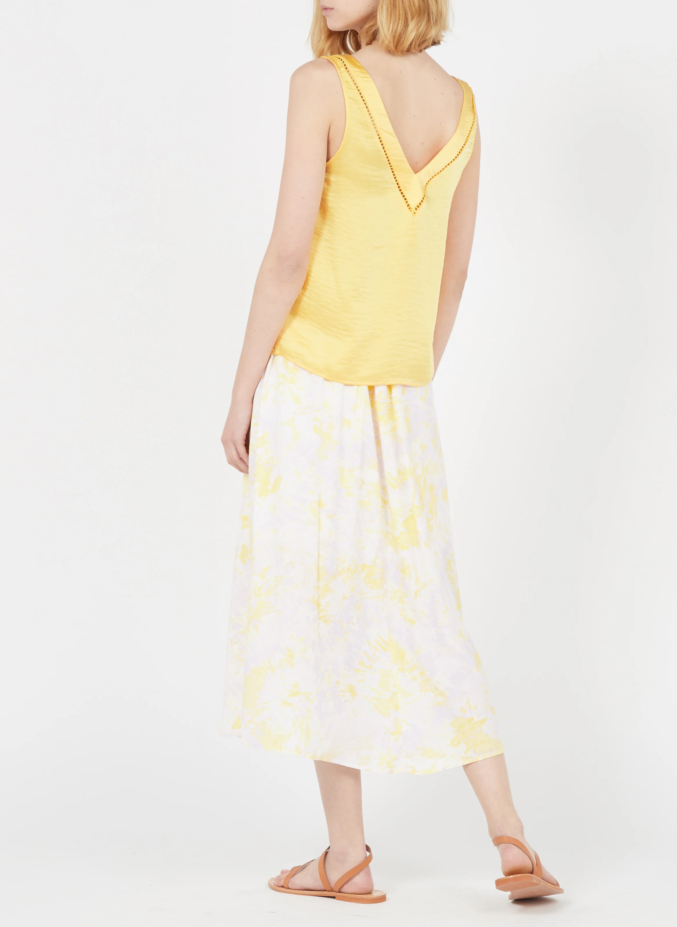 Top col V | Jaune
