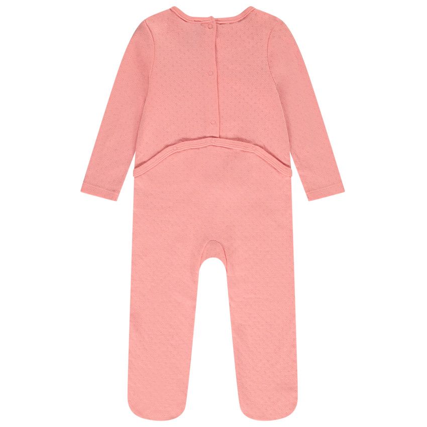 Dors-bien en côte pointelle patch Looney Tunes pour bébé fille - Multicolore