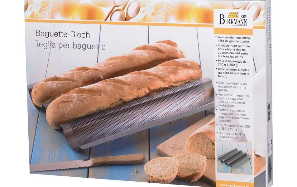 Brot-Backform Laib & Seele BaguetteFür 3 Baguettes von 250 bis 300 g