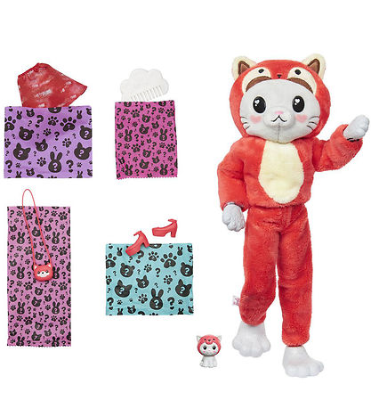 Barbie Dukke - Cutie Reveal - Kitty Rød Panda