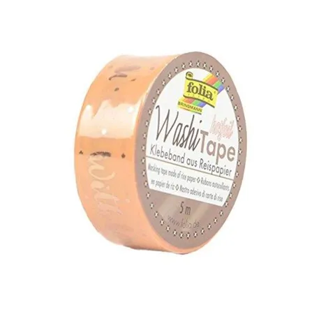 Folia Washi-Tape Rosegold with love, 15 mm x 5 m