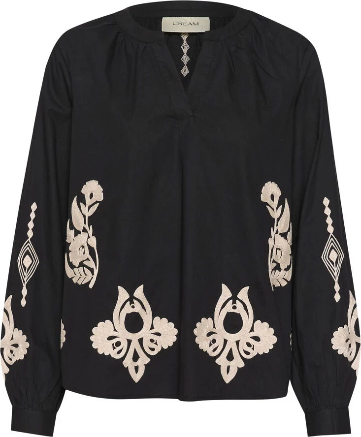 Cream CRIpilo Blouse Oriental black offwhite