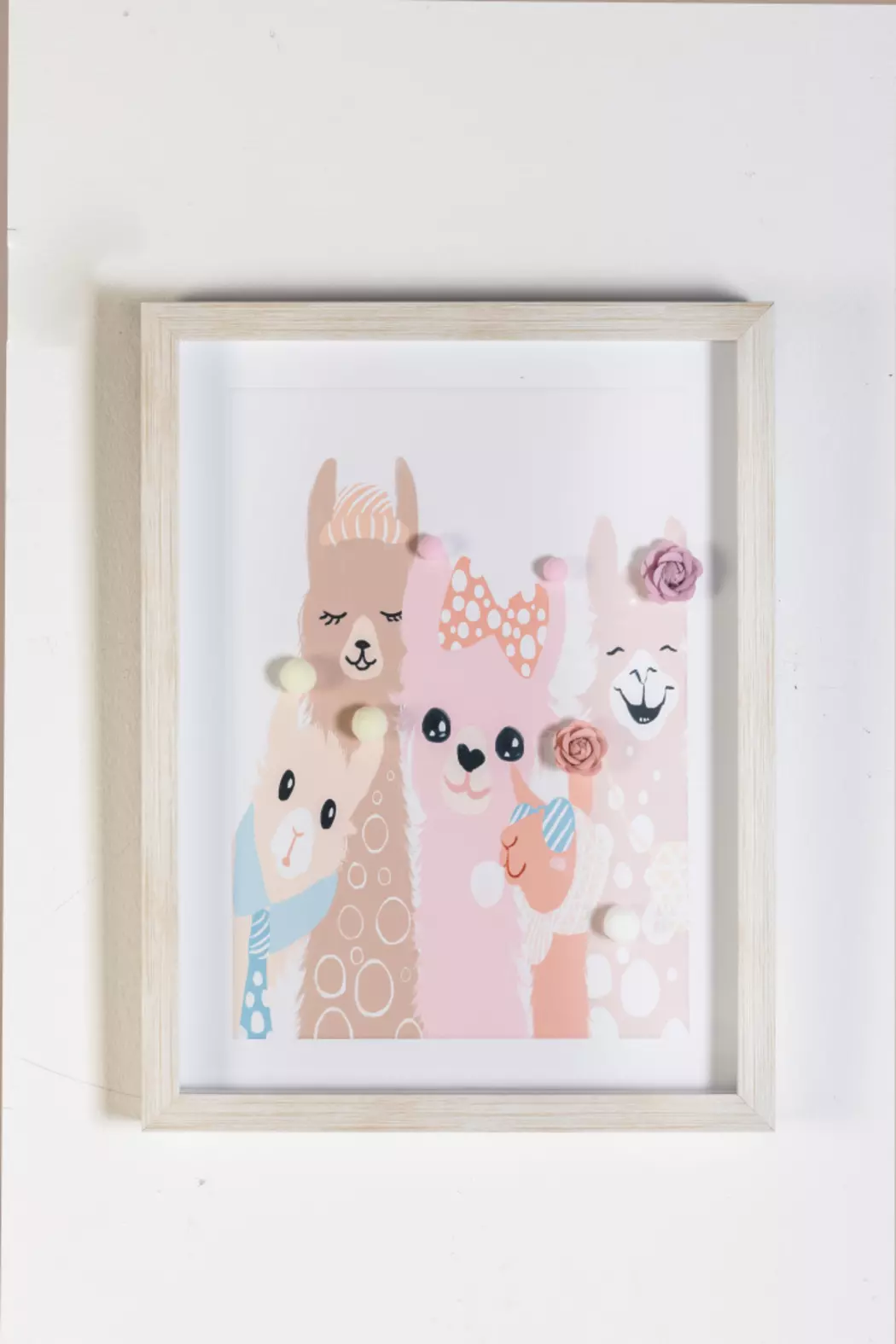 Wandbild 53 x 63 cm Baby Lama