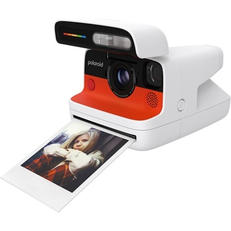 Appareil photo instantané Polaroid Flip + pack de film couleur (8 photos) - Blanc