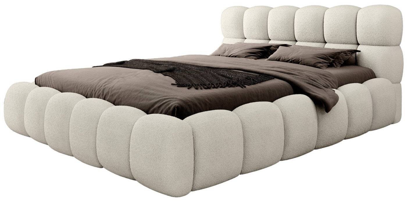 Trae Mobler Boston 140 x 200 cm Gestoffeerd Bed Beige