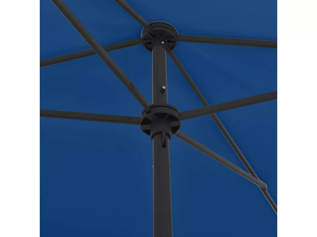 Parasol de plage bleu azur 200x125 cm