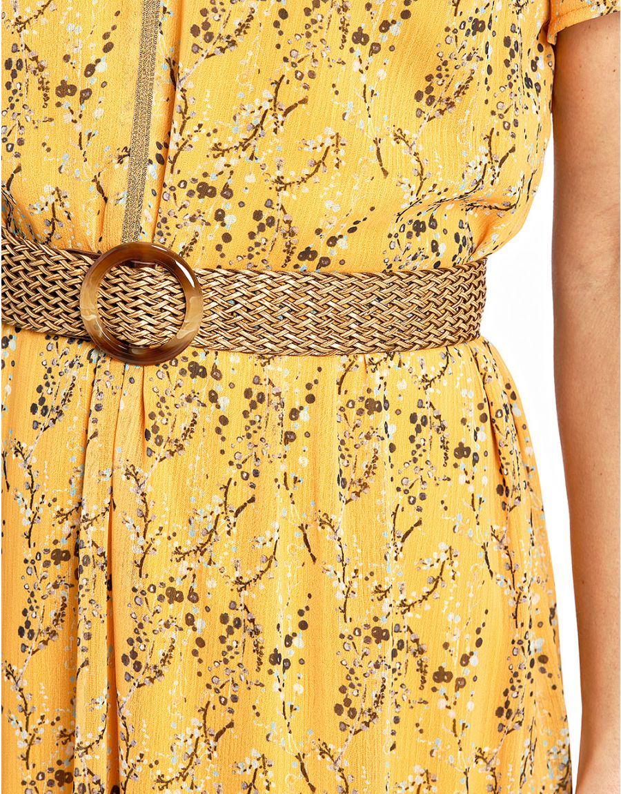Robe longue jaune