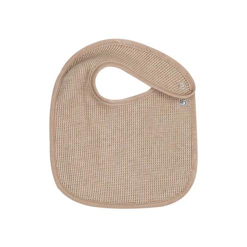 Lot de 6 bavoirs de naissance nid d'abeille - Beige/chocolat - TROIS KILOS SEPT