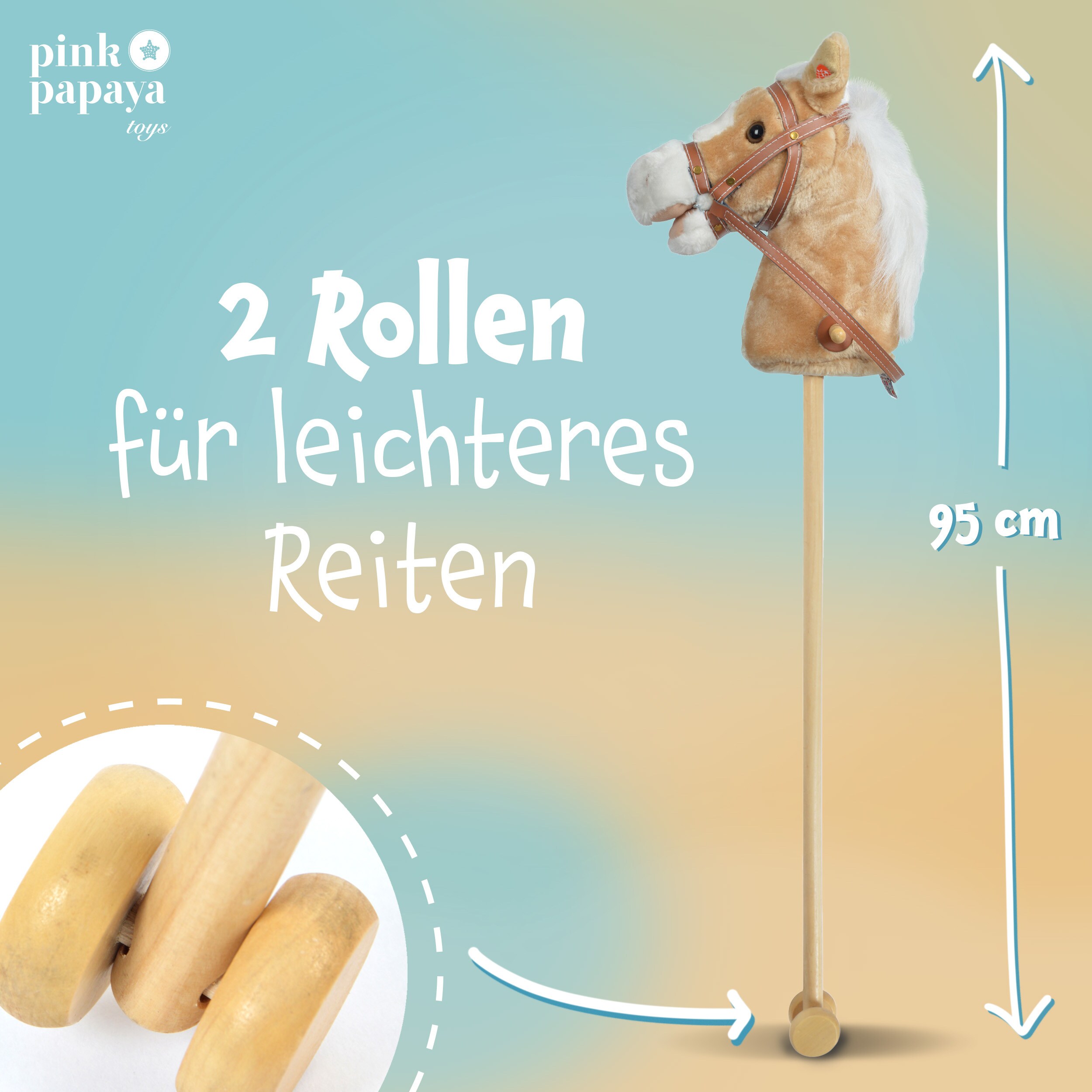 Pink Papaya Steckenpferd mit Sound Goldy