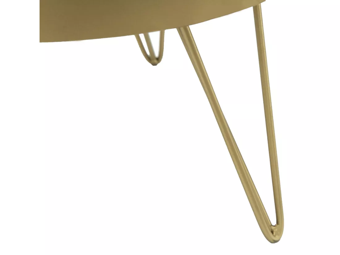 Porte-objet en métal doré avec plateau miroir Ø 31x18 cm