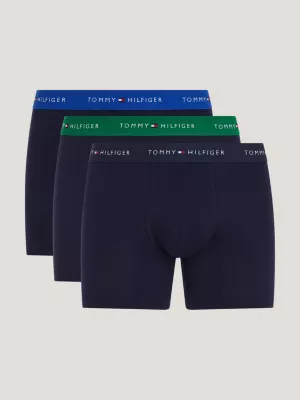 Cuecas Boxer Essential com Cós Elástico e Logo (Pacote com 3)