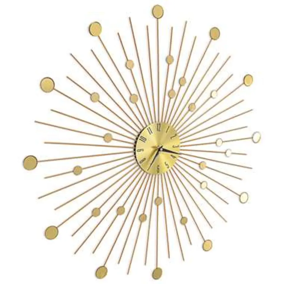 vidaXL - Wandklok - Goud - Metaal - 70 cm