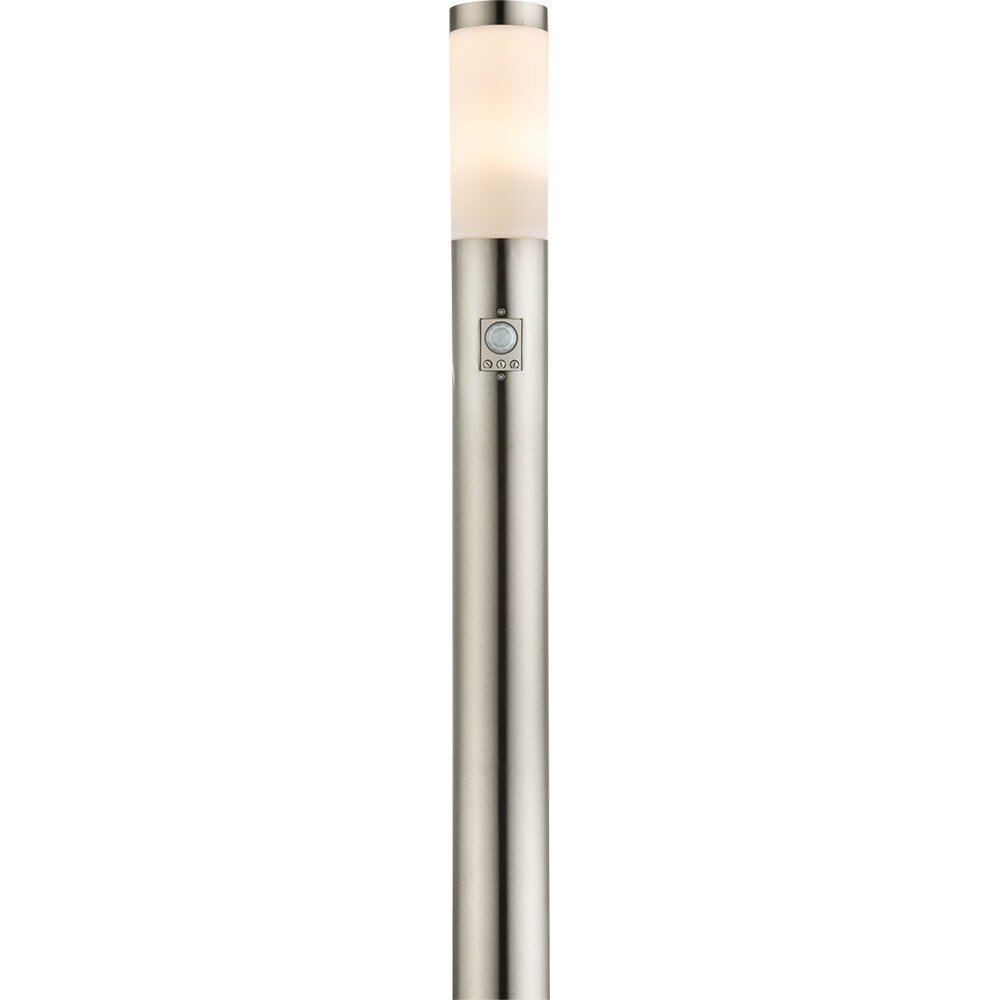 Stehlampe, 2x Steckdose, Edelstahl, Sensor, H 110 cm, BOSTON