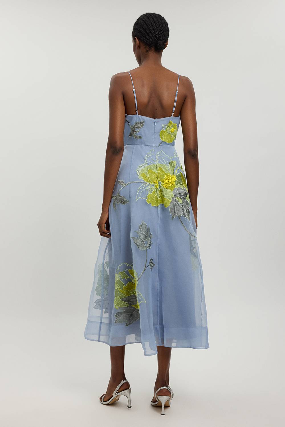 KarenMillen Robe Bustier En Organza Brodé De Motifs Floraux