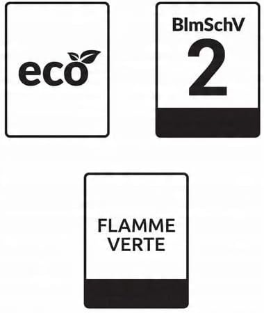 Kaminofen aus Stahl KRATKI Ambler fi 150 7 kW Stahlofen Modern BImSchV Stufe 2 Flamme Verte 7 Energieklasse A+ mit Türfeder