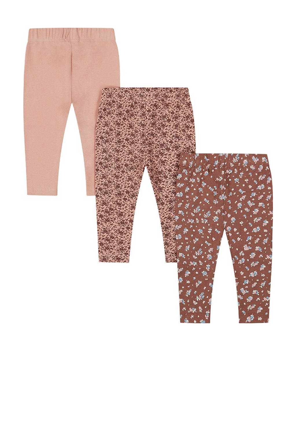 Dirkje legging (set van 3) lichtroze/bruin